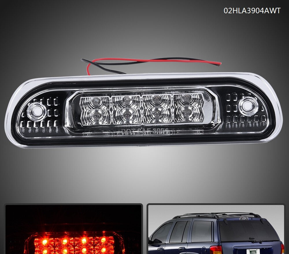 Fit For 99-04 Grand Cherokee Clear Lens LED 3rd Third Brake Light Tail Lamp