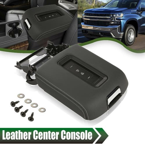 Fit For 15-20 Tahoe Yukon Suburban Center Console Armrest Lid W/Wireless Charger