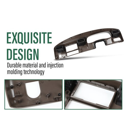Dash Cluster Radio Bezel Trim Panel Brown Fit For 1999-2004 Ford F250 F350