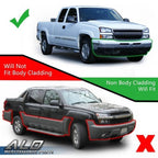 Fit For 03-2006 Chevrolet Silverado LED Tube Smoke Black Headlights+Tail Lights