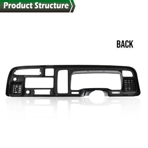 Fit For 94-97 Dodge Ram 1500 2500 3500 Pickup Black Dashboard Bezel w/ Vents