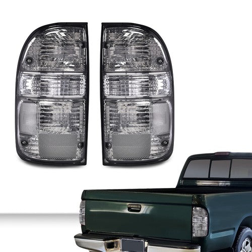 Fit For 01-04 Toyota Tacoma Smoke Tail Lights Brake Lamps Assembly w/ Bulbs