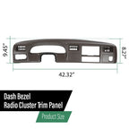 Dash Cluster Radio Bezel Trim Panel Brown Fit For 1999-2004 Ford F250 F350