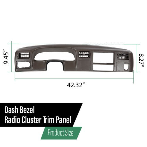 Dash Cluster Radio Bezel Trim Panel Brown Fit For 1999-2004 Ford F250 F350