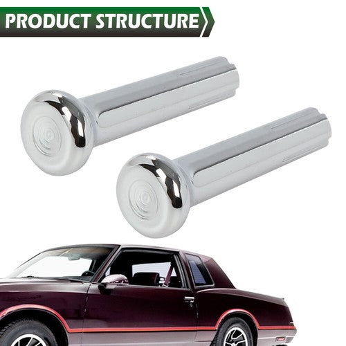 Fit For 1971-1988 GM Chevy Buick Oldsmobile Pontiac Chrome Door Lock Knobs Pair