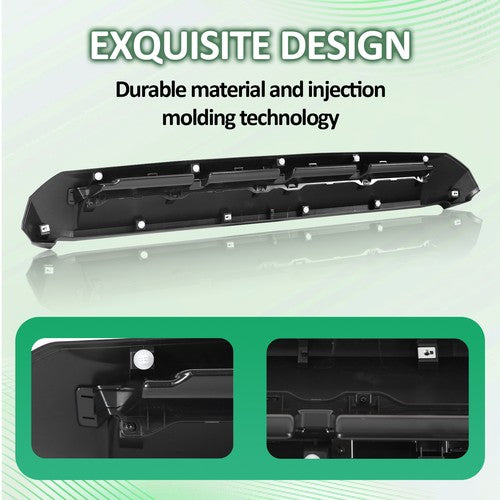 Front Upper Hood Bulge Molding Trim Matte Black For Toyota Tundra 2014-2021