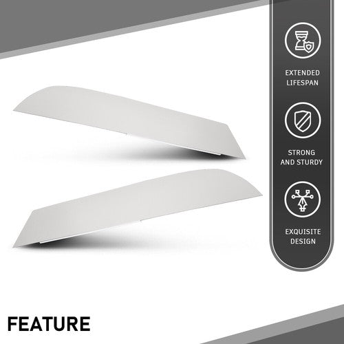 8" Chopped Window Trim Fit For 2013+ Kenworth T680/T880 - Stainless Steel