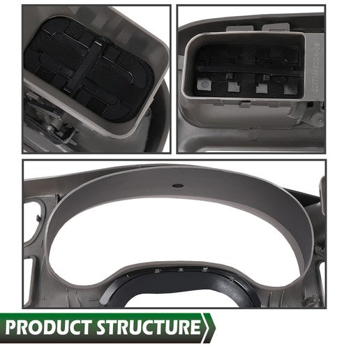 Gray Fit For 1998-2005 Chevy S10 Blazer GMC Jimmy Dash Radio Cluster Trim Bezel