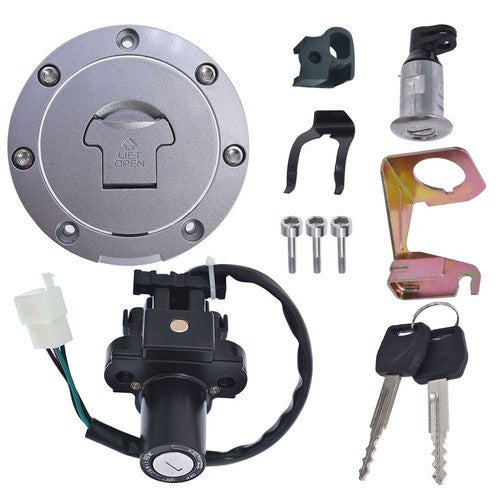 For Honda CBR600F4/F4i 01-06 Ignition Switch Fuel Gas Cap Seat Lock Key Set USA