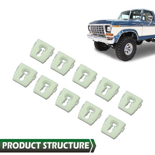 10Pcs Fit For 1973-1979 Ford Pickup Truck Body Side Belt Molding Trim Clips
