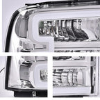 Clear Corner Headlights w/ LED DRL Fit For 2005-2007 Ford F250 F350 Super Duty