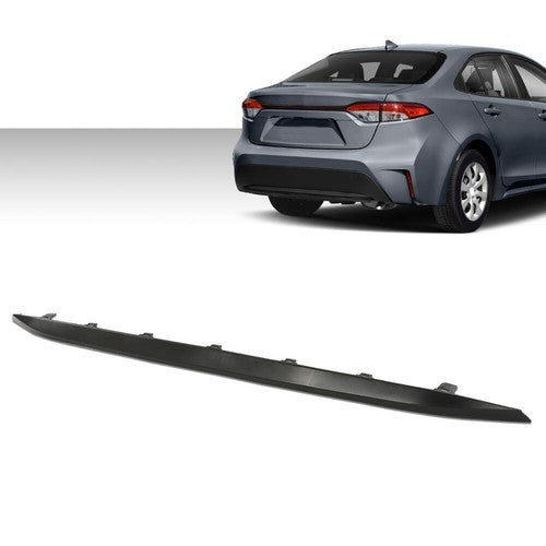 Fit For 2020-2024 Toyota Corolla LE XLE 4Dr Black Rear Lower Bumper Molding Trim