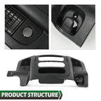 Fit For 02-05 Dodge Ram 1500 2500 Dash Radio Bezel Climate Trim Panel Vent Black