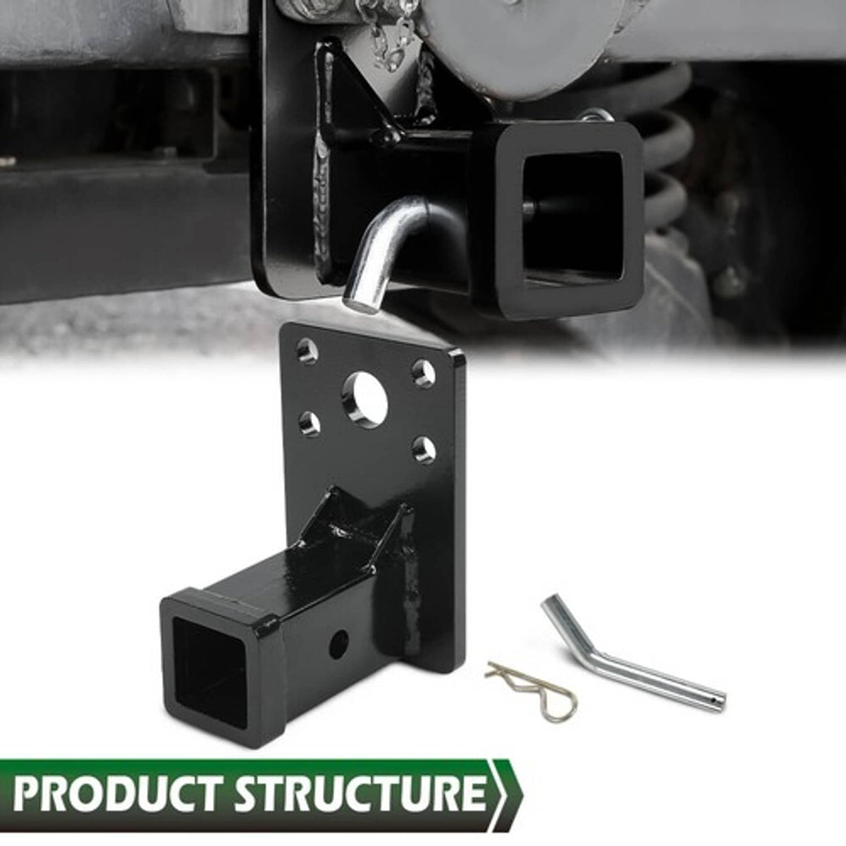 Fit For HMMWV HUMVEE MILITARY M998 M151A1 2'' Receiver Hitch w/ Hitch Pin Kit