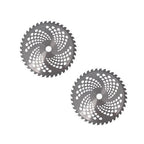2 Pack -10" x 40T Carbide Tip Brush Blades  for Cutter, Trimmer, Weed Eater
