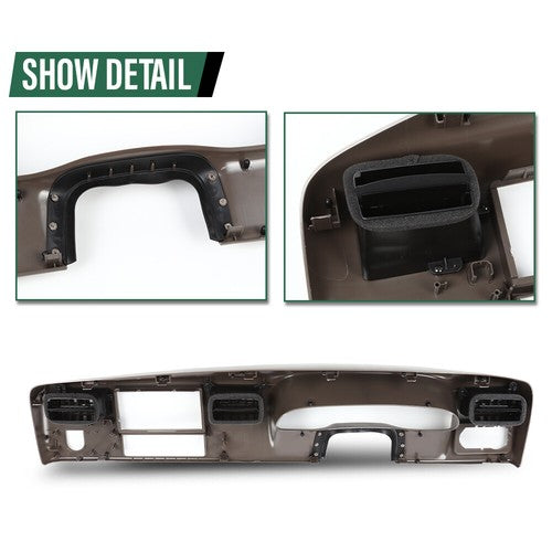 Dash Cluster Radio Bezel Trim Panel Brown Fit For 1999-2004 Ford F250 F350