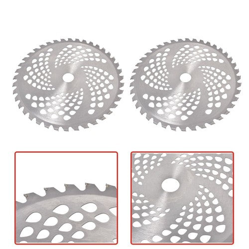 2 Pack -10" x 40T Carbide Tip Brush Blades  for Cutter, Trimmer, Weed Eater