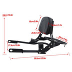 Backrest Sissy Bar w/ Luggage Rack For Bonneville T100 T120/Black 2016-24 US