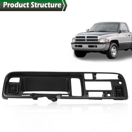 Fit For 94-97 Dodge Ram 1500 2500 3500 Pickup Black Dashboard Bezel w/ Vents