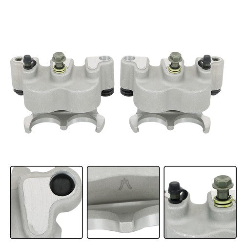 Front Left Right Brake Calipers w/Pads For Polaris Ranger Crew XP 900 / XP 1000