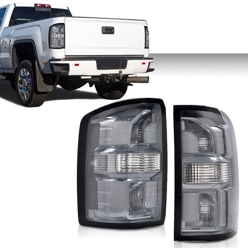 Fit For 16-2018 GMC Sierra 1500/16-19 2500 3500 HD Tail Lights Brake Lamps Smoke