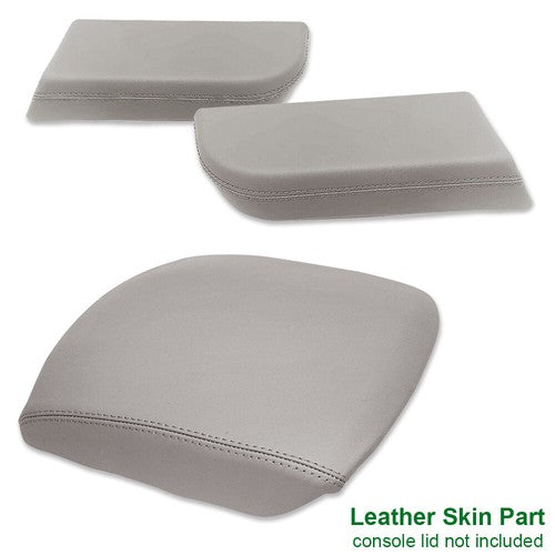 Fit For 09-2015 Honda Pilot Center Console+Front Door Armrest Cover Leather Gray