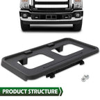 Fit For 11-16 F250 F350 Super Duty Front Bumper License Plate Mounting Bracket