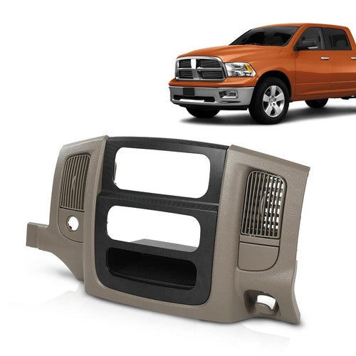 Fit For 02-05 Dodge Ram Dash Radio Bezel Climate Trim Panel Vents Storage Beige