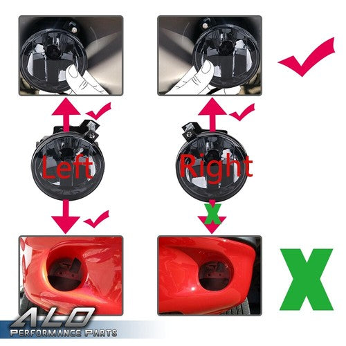 Fit For 2001-2004 Dodge Dakota / 2001-2003 Durango Smoked Lens Fog Lights Lamp