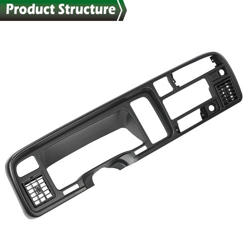Fit For 94-97 Dodge Ram 1500 2500 3500 Pickup Black Dashboard Bezel w/ Vents