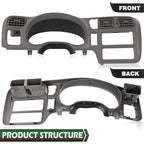 Gray Fit For 1998-2005 Chevy S10 Blazer GMC Jimmy Dash Radio Cluster Trim Bezel