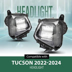 LED Headlights Assembly Fit For 2022-2024 Hyundai Tucson Driver & Passenger Side