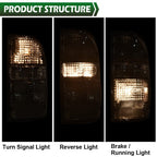 Fit For 01-04 Toyota Tacoma Smoke Tail Lights Brake Lamps Assembly w/ Bulbs