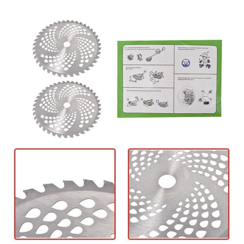2 Pack -10" x 40T Carbide Tip Brush Blades  for Cutter, Trimmer, Weed Eater