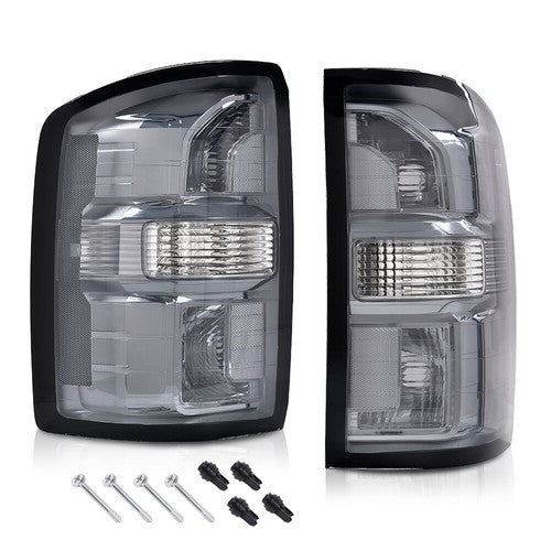 Fit For 16-2018 GMC Sierra 1500/16-19 2500 3500 HD Tail Lights Brake Lamps Smoke