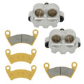 Front Left Right Brake Calipers w/Pads For Polaris Ranger Crew XP 900 / XP 1000