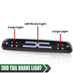 Fit For 1999-2016 Ford F250 F350 Super Duty LED 3rd Brake Light Cargo Lamp Black