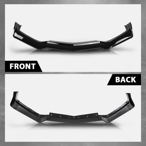 Fit For 2020-2025 Corvette C8 5VM Style Front Bumper Lip Splitter Glossy Black