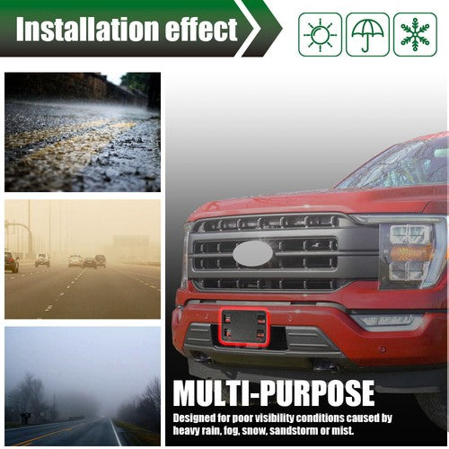 Fit For 2015-2017 Ford F-150 Front Bumper License Plate Mounting Bracket Holder