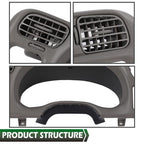 Gray Fit For 1998-2005 Chevy S10 Blazer GMC Jimmy Dash Radio Cluster Trim Bezel