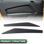 2pcs Door Panel Insert Textured Black Fit For 2010-2014 Ford Mustang Replacement