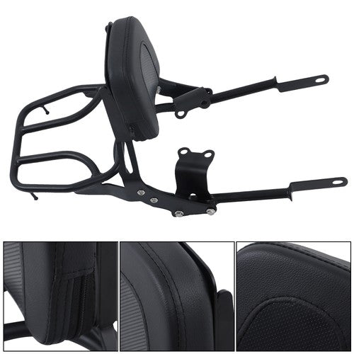 Backrest Sissy Bar w/ Luggage Rack For Bonneville T100 T120/Black 2016-24 US