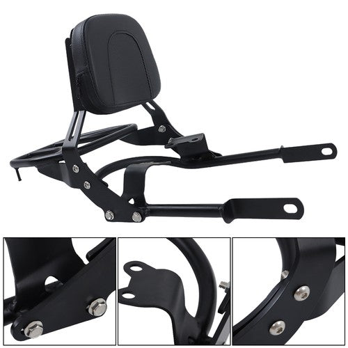 Backrest Sissy Bar w/ Luggage Rack For Bonneville T100 T120/Black 2016-24 US