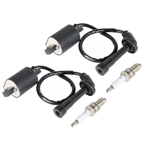 650 XVS650 2× Ignition Coil & Spark Plug For Yamaha V Star 1998-2016