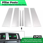 Stainless Steel For 2019-2025 Chevy / GMC Silverado / Sierra Pillar Post Trim