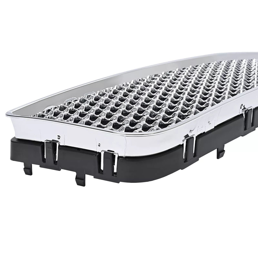 For 06-16 Chevy Impala/Limited Chrome Mesh Style Front Upper+Lower Bumper Grille