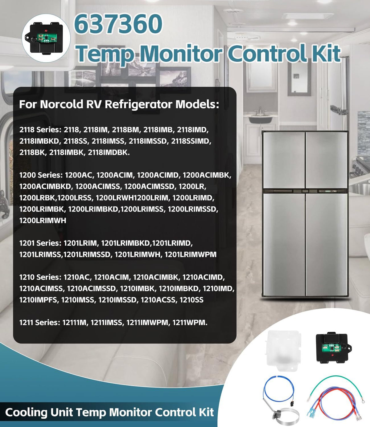 637360 Temp Monitor Control Kit Compatible with Norcold 2118 1210 RV Refrigerato