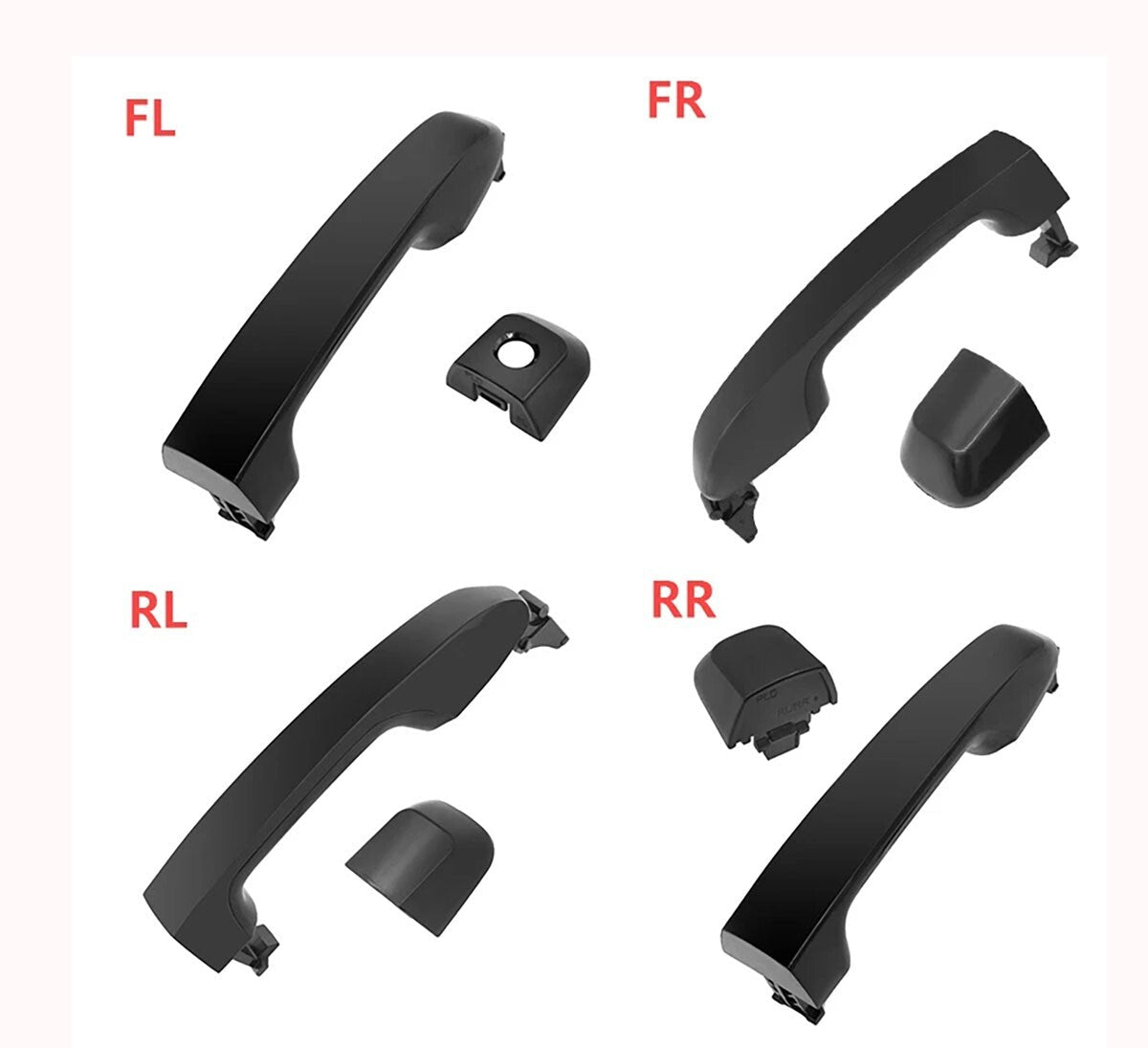For 2010-2014 Toyota 4Runner 69211-60090 Outside Exterior 4Pcs Set Door Handles
