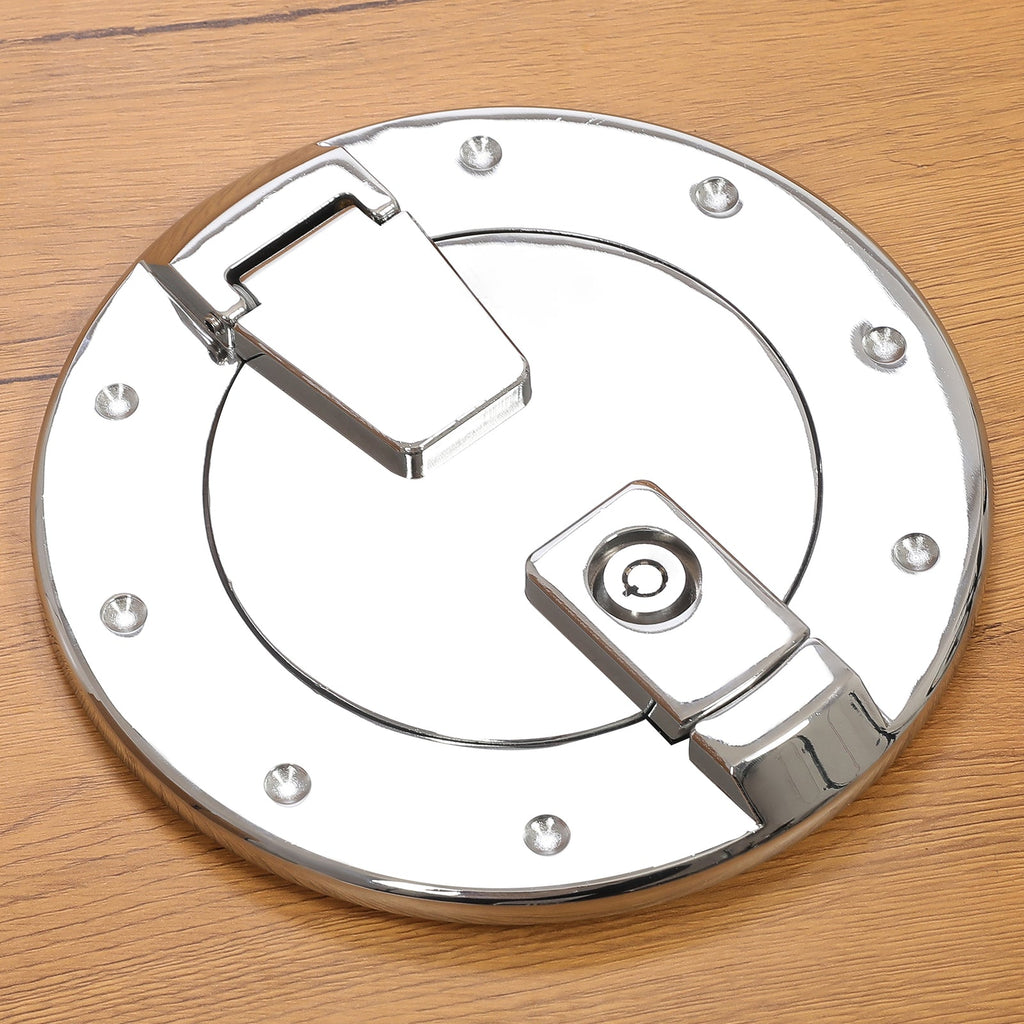 For Hummer H2 2003-2009 Locking Fuel Door Gas Tank Cap Cover Aluminum Chrome