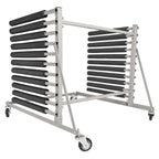 Universal 10-Slot Mobile Windshield Rack For Auto Glass Cargo W/ 4 Casters